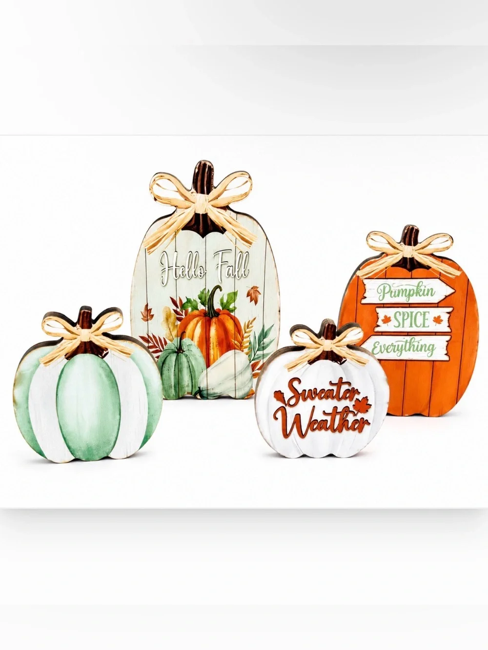 *BUY NOW* Rustic Wooden Fall Pumpkin Décor Set - 5 Pc Set